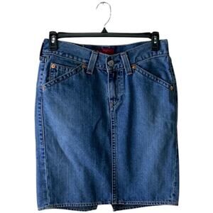 Levis Red Tab Type 1 Vintage Zip Skirt Womens M Stonewash Streetwear Retro Denim